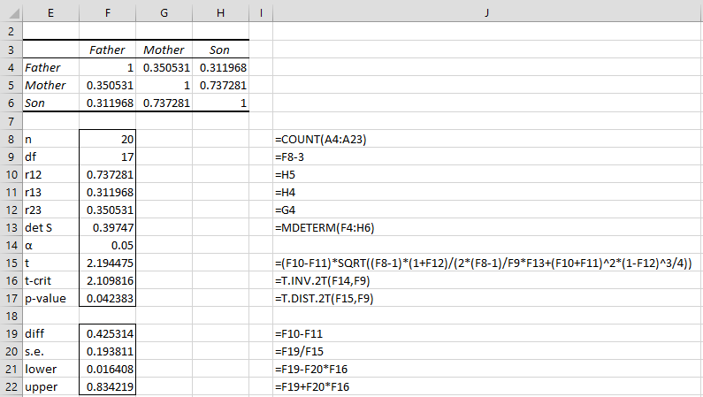 Overlapping correlations Real Statistics Using Excel