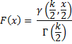 Chi-square distribution function