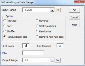Reformatting range dialog box