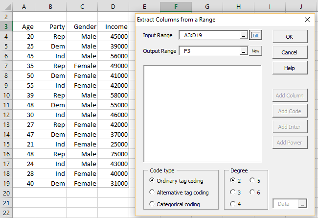 dummy variable regression excel