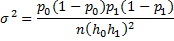 Tetrachoric correlation variance