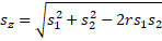 Standard deviation of z