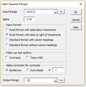 Latin Squares Tools | Real Statistics Using Excel