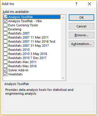 data analysis excel 2016 mac