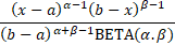 pdf four-parameter beta distribution