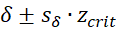 Symmetric confidence interval