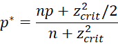 Modified proportion parameter