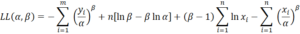 Log-likelihood Weibull