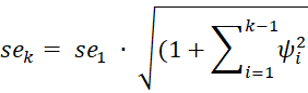 Holt-Winters standard error