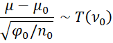 Marginal mu t distribution