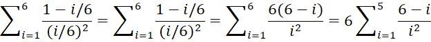 Variance of x