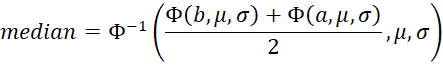 Median truncated normal