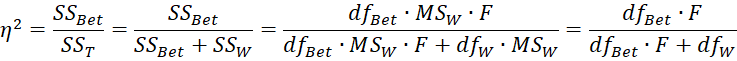 Eta-square formula