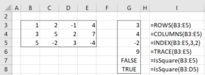 Matrix function examples