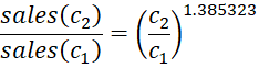 Log-log relationship