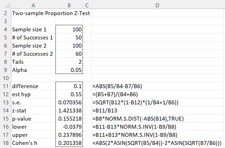 Proportion Testing Analysis Real Statistics Using Excel