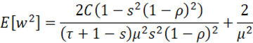 E[w^2] tau not s + 1