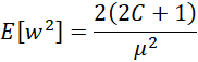 E[w^2] tau = s +1