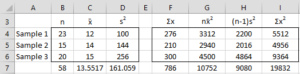 Combined mean and variance