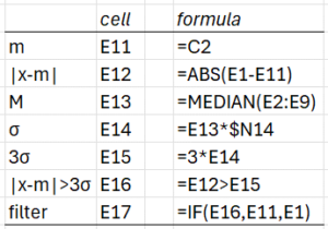 Formulas for x1