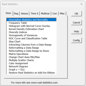 Real Statistics Using Excel Real Statistics Analysis Tools |Real Statistics Using Excel