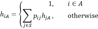 Hitting probability property