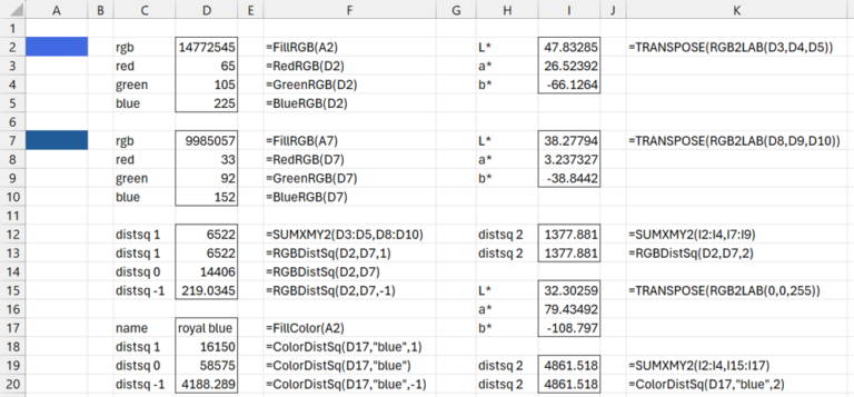 color-distance-function-examples | Real Statistics Using Excel